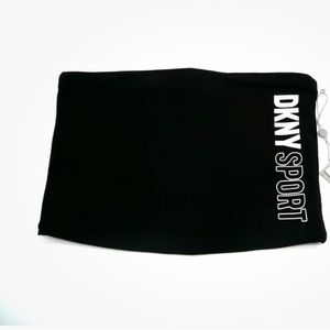 DKNY SPORT Exploded Sport Outline Logo Tube Top Black S/P/CH